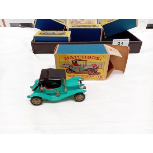 81 - 6 boxed early Matchbox models of Yesteryear