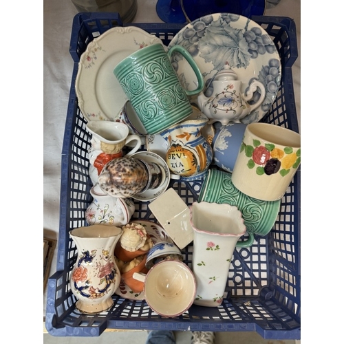 644 - A quantity of miscellaneous pottery & glass including Ridgway's California & Masons