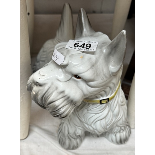 649 - A large pottery Scottie dog