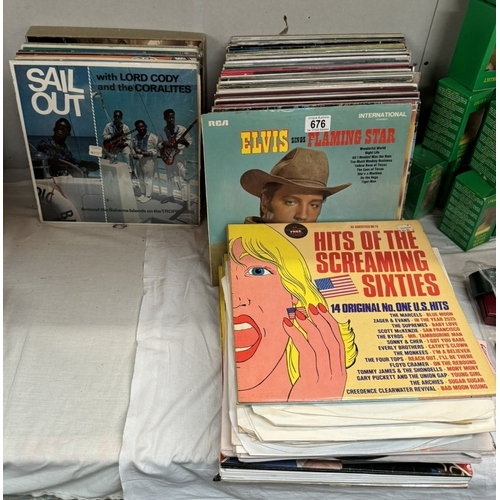 676 - A quantity of LP's including Coralites, Elvis & Glem Miller etc.