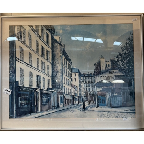 679 - A good pair of framed and glazed continental scenes