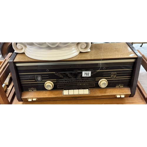 702 - A vintage Philips radio (not tested so will need checking). COLLECT ONLY.