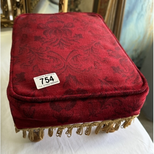 754 - A vintage 'Miss Muffet Product' small hinged foot stool