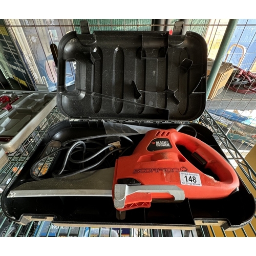 148 - A Black & Decker cased electric saw