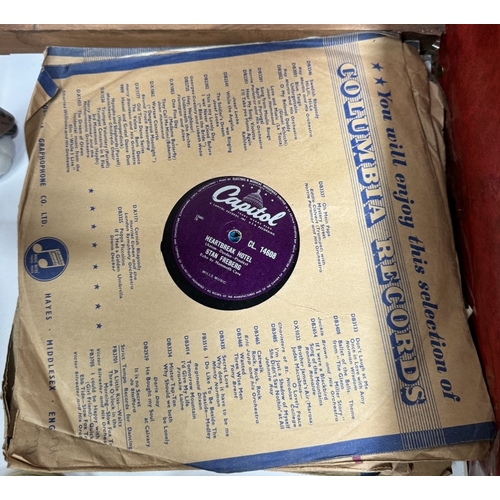 755 - A quantity of rock 'N' roll 78's including Elvis/Ricky Nelson, Stan Freberg & Gene Vincent