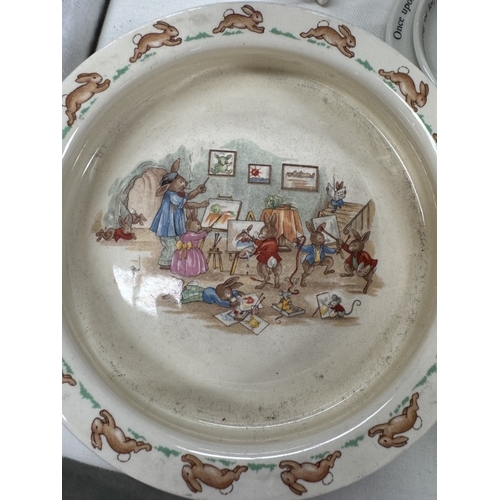 816 - A quantity of Bunnykins nursery dishes etc. & a Tom Tom the pipers son dish