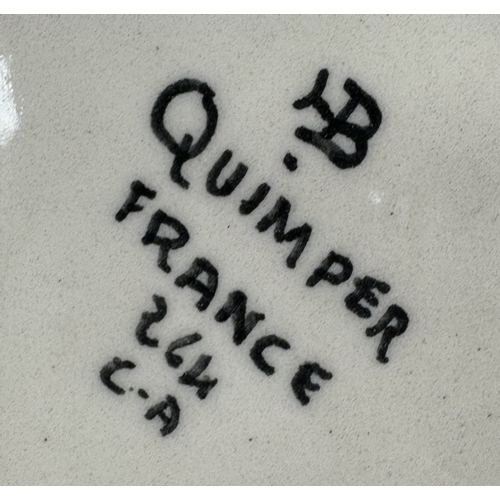 828 - A collection of Quimper ware, mostly A/F