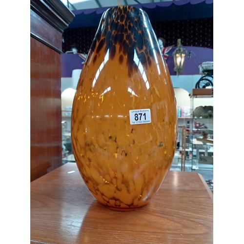 871 - A large vintage art glass vase, height 42cm