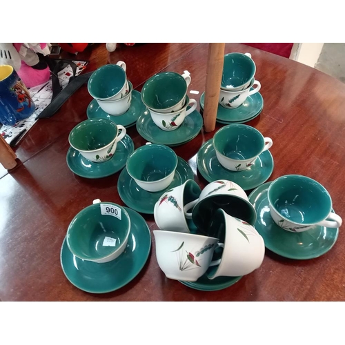 900 - A 30 piece (15 setting) tea set by Denby