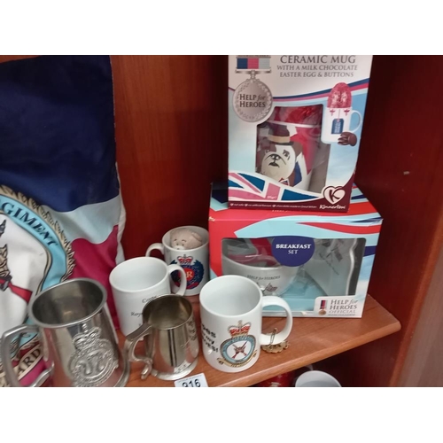 916 - A quantity of Help for Heroes items, RAF mugs etc.