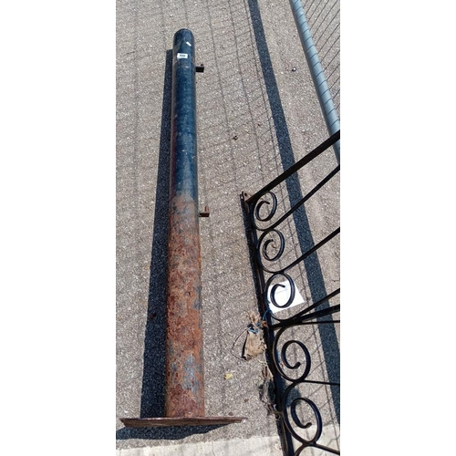 956 - A wrought iron gate with post