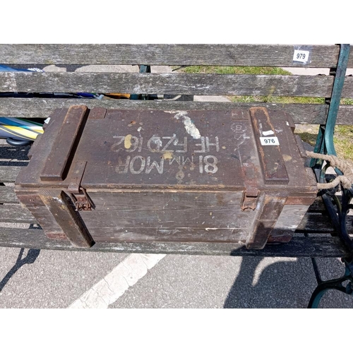 976 - A vintage 81mm Mortar ammo box