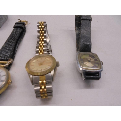 1080 - Four old ladies wrist watches etc.,