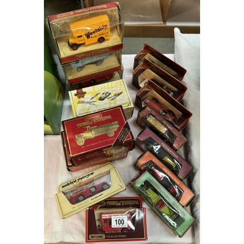 100 - A quantity of boxed Matchbox models of Yesteryear cars etc