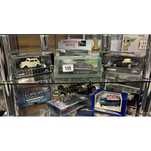 105 - A quantity of boxed Diecast including Vanguards, Classics, Corgi, Inspector Morse, John Player speci... 