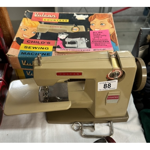 88 - A boxed Vulcan Countess childrens sewing machine