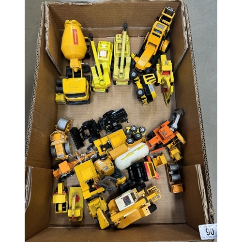 90 - A good selection of Diecast construction vehicles including JOAL, Britains, Corgi & Matchbox