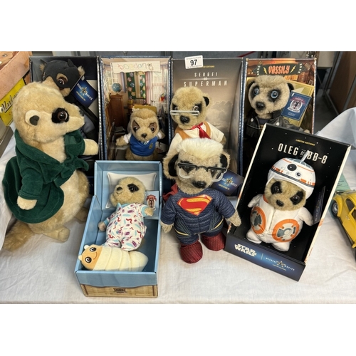 97 - 6 Boxed Meerkats & two unboxed