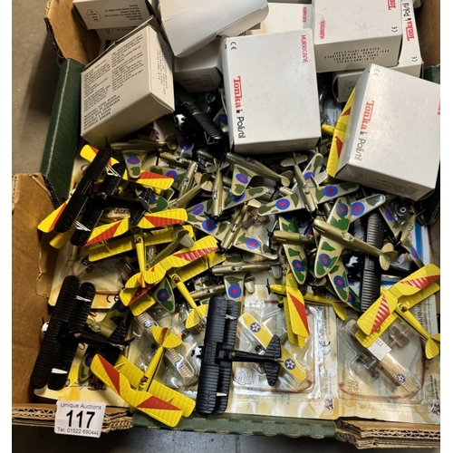 117 - A quantity of boxed Tonka Hurricane model planes in blister packs & A large lot of loose models