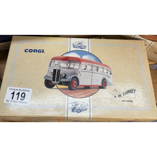 119 - 6 Corgi Classics bus & coach models