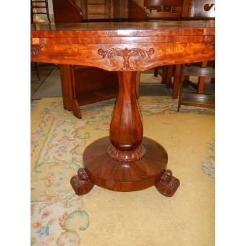 1769 - A Victorian mahogany fold over tea table, COLLECT ONLY.