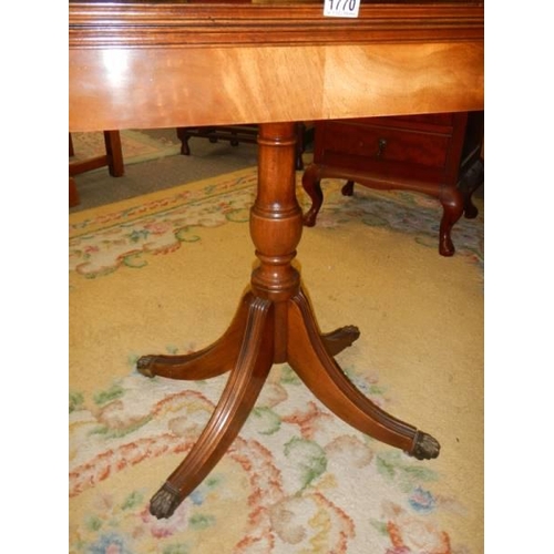 1770 - A Victorian mahogany fold over games table, COLLECT ONLY.