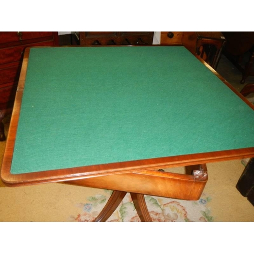 1770 - A Victorian mahogany fold over games table, COLLECT ONLY.