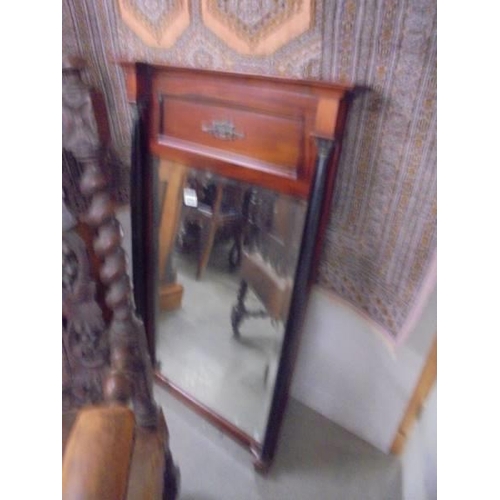 1772 - A good mahogany framed mirror, COLLECT ONLY.