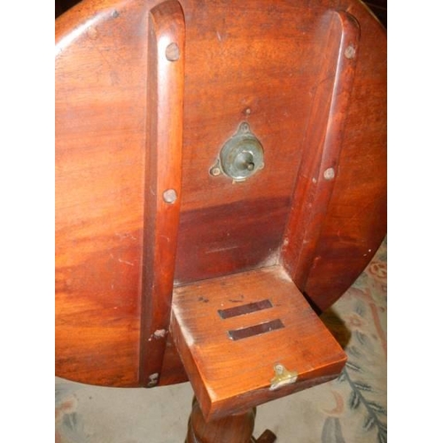 1777 - A Victorian mahogany circular tip top tripod table, COLLECT ONLY.