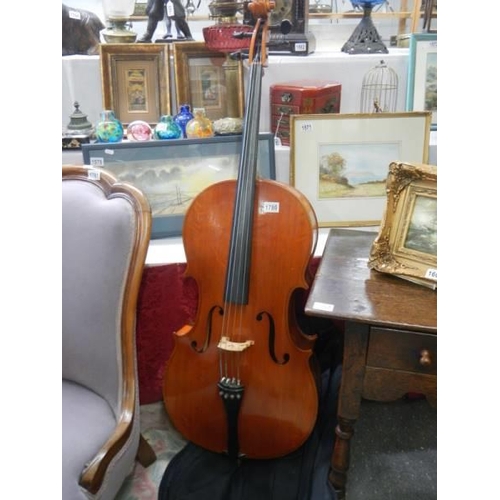 1780 - A good cello in soft case. COLLECT ONLY.