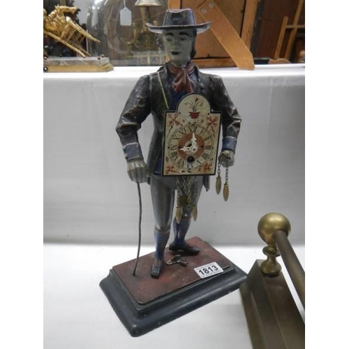 1813 - A mantel clock in the form of a male figure, in working order.