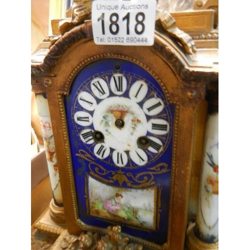 1818 - A French mantel clock a/f