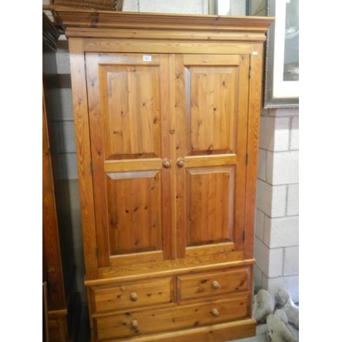 1821 - A pine wardrobe, COLLECT ONLY.