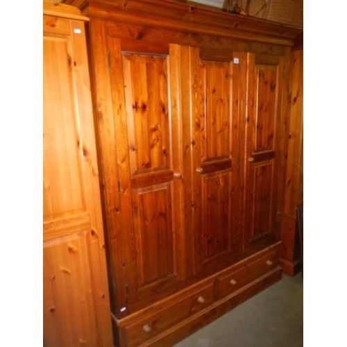 1822 - A pine wardrobe, COLLECT ONLY.