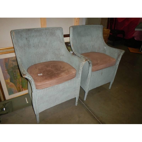 1825 - A genuine pair of Lloyd Loom chairs, COLLECT ONLY.