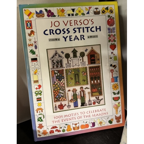 645 - 6 books on cross stitch and embroidery etc