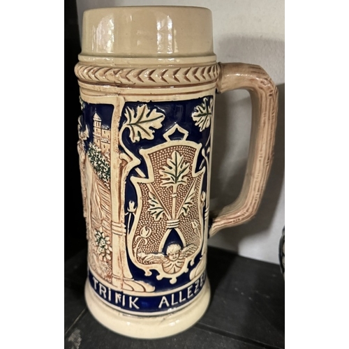 655 - 4 German beer steins