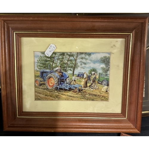 661 - A selection of mixed prints including Fordson tractor