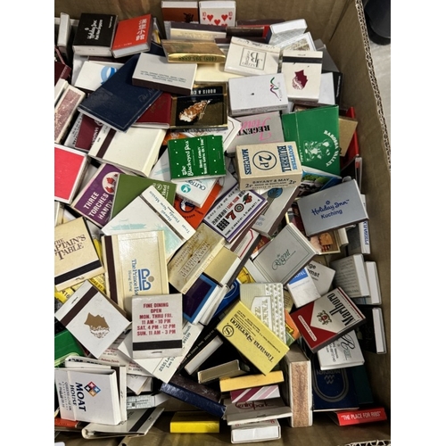 676 - A large collection of match books & match boxes