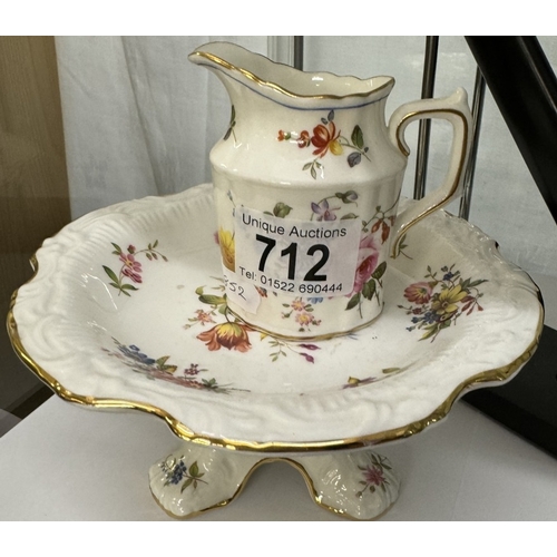 712 - A Spode Hammersley compact & Royal Crown Derby jug