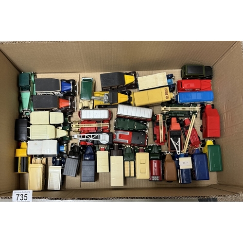 735 - A good selection of unboxed Lledo & models of Yesteryear