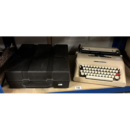 745 - An Olivetti Lettera 35 cased typewriter