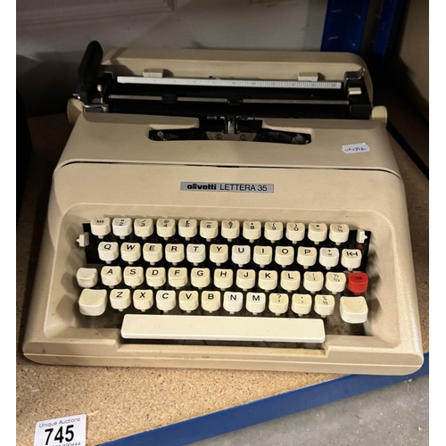 745 - An Olivetti Lettera 35 cased typewriter