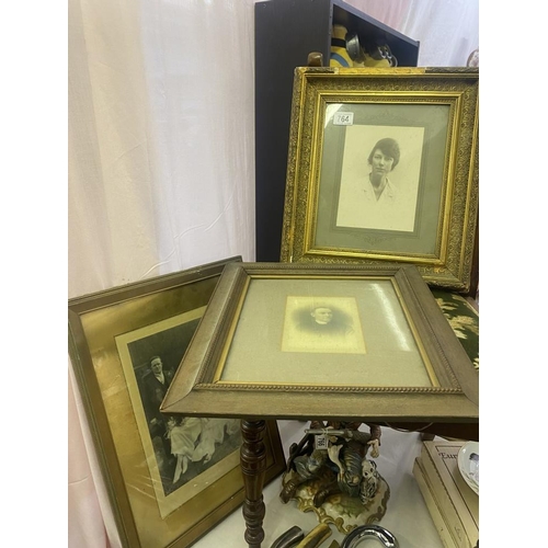 764 - 3 early framed photo pictures