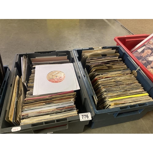 776 - 2 boxes of singles including Adam and the Ants, Gary Moore, ELO etc