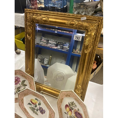 793 - A lovely gilt framed mirror