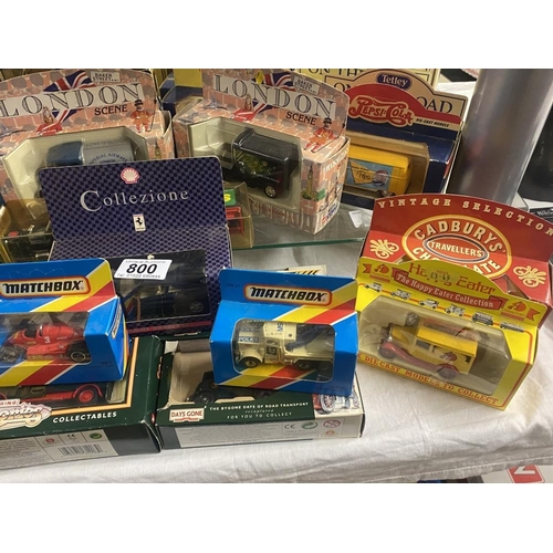 800 - A quantity of boxed die-cast vehicles including Corgi, Matchbox, Lledo etc