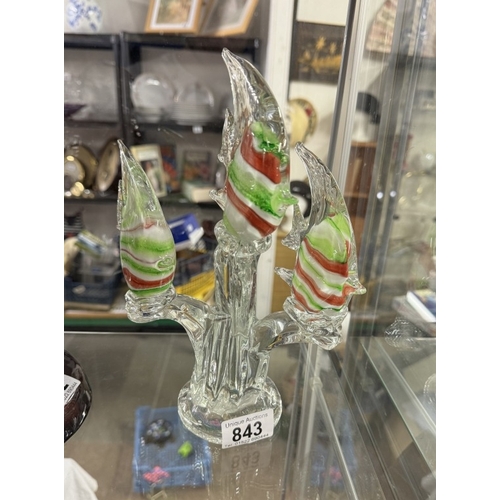 843 - Art glass angel fish