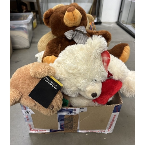 867 - A box of soft toys