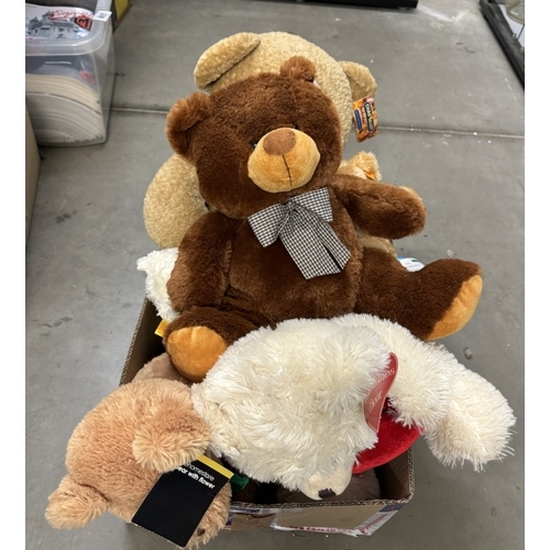 867 - A box of soft toys